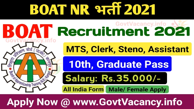 BOAT NR Recruitment 2021