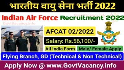 Indian Air Force AFCAT Recruitment 2022