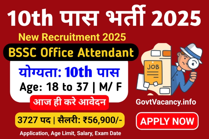 BSSC Attendant Recruitment 2025
