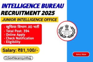 IB JIO Recruitment 2025