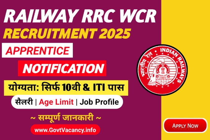 Railway RRC WCR Apprentice Recruitment 2025