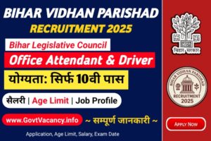 Bihar Vidhan Parishad Recruitment 2025