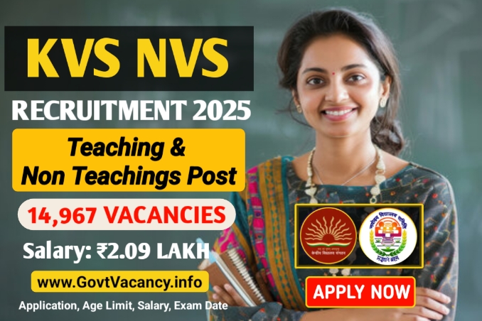 KVS NVS Teaching & Non-Teaching Recruitment 2025