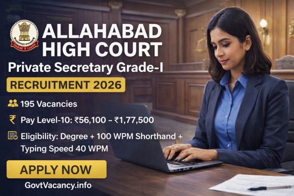 Allahabad High Court Private Secretary Recruitment 2026