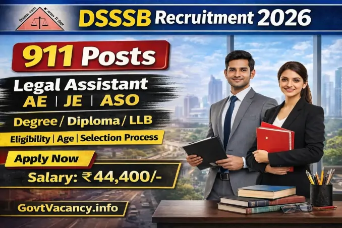 DSSSB Junior Engineer & ASO Recruitment 2026