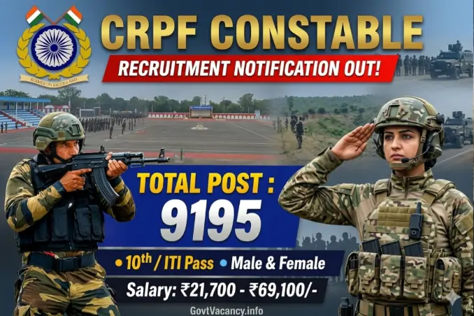 CRPF Constable Recruitment 2026