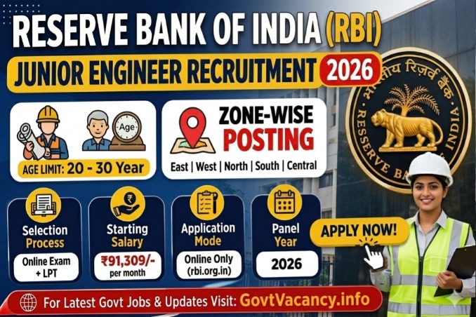RBI Junior Engineer Recruitment 2026