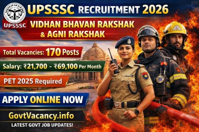 UPSSSC Vidhan Bhavan Guard & Fireman Recruitment 2026