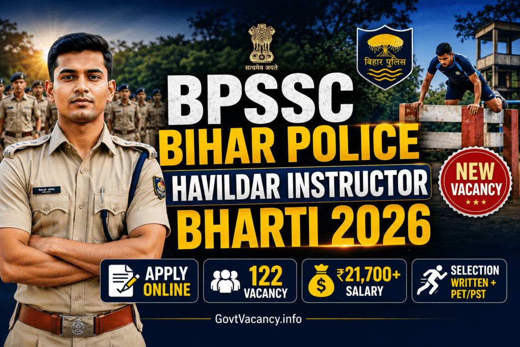 BPSSC Bihar Home Guard Havildar Instructor Recruitment 2026