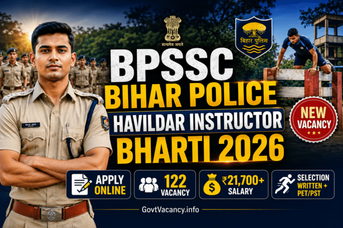BPSSC Bihar Home Guard Havildar Instructor Recruitment 2026