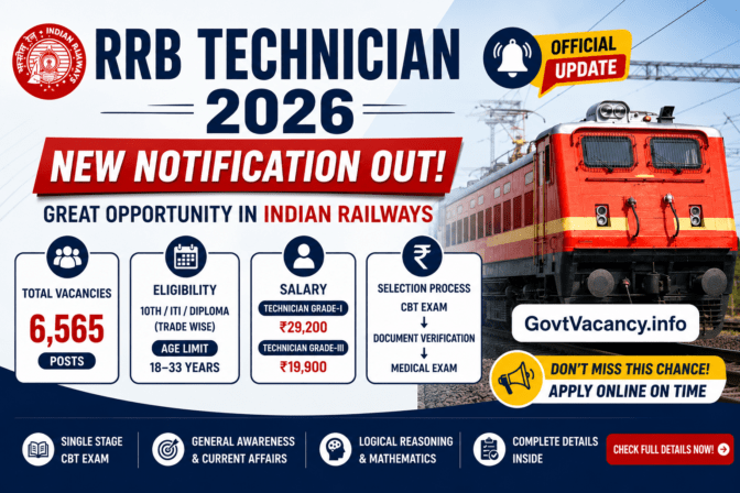 Railway RRB Technician Recruitment 2026